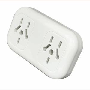 adaptador multificha doble perno chato