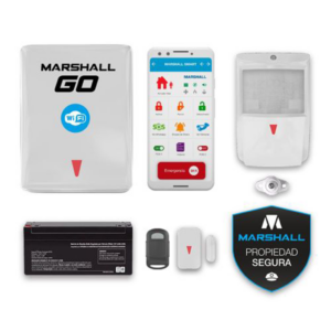 kit alarma marshall go plus inalámbrico | sistema de seguridad wifi/gsm con app y notificaciones en tiempo real