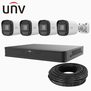 kit uniview 4 cámaras full hd + dvr 4ch xvr301 04g3 | visión nocturna + app móvil