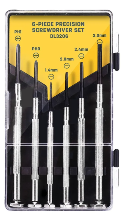 deli – juego con desarmadores de precisión 6 pcs (edl3206)