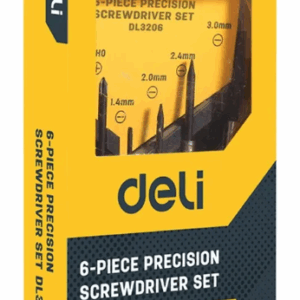 deli – juego con desarmadores de precisión 6 pcs (edl3206)